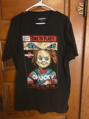 Adult Black Graphic Tee - 'Time to Play'